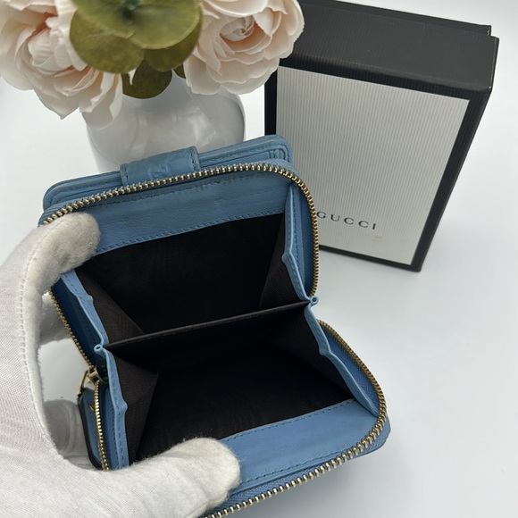 Gucci Micro Guccisima bifold wallet Turqoise! - Picture 14 of 16